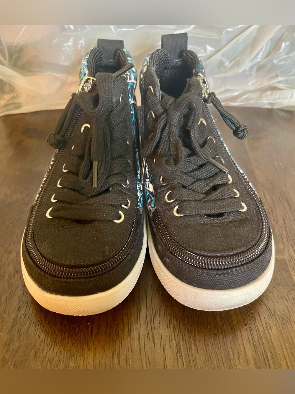 BILLY Footwear Classic DR II High Top Black Graffiti Splash Kids Shoe Size 12W - Picture 3 of 5